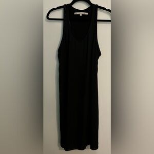 Rachel Roy Womens Medium Black‎ Racerback Tank Knee Length Dress Bugle Beads